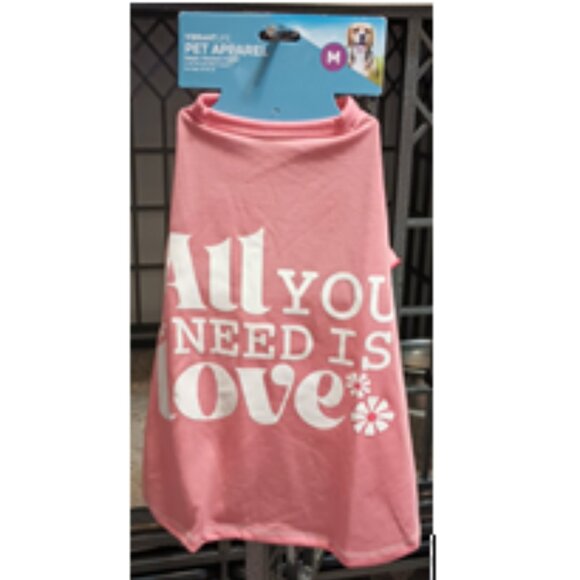 NWT ~ Vibrant Life All You Need Is Love Dog T-Shirt, Pink (Size: Medium) - Picture 7 of 8